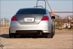 2006 Honda Civic with 18x9.5 Volk Racing TE37 wheels