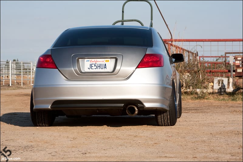 2006 Honda Civic with 18x9.5 Volk Racing TE37 wheels