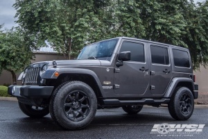 2014 Jeep Wrangler with Black Rhino Glamis wheels