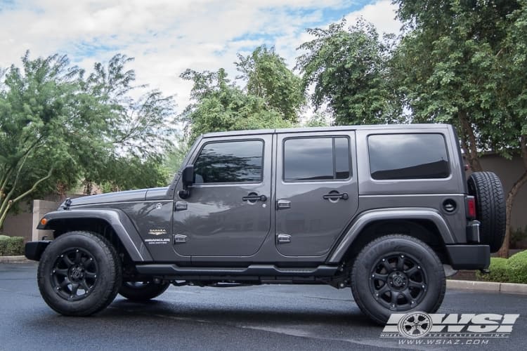 2014 Jeep Wrangler with Black Rhino Glamis wheels