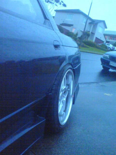 1990 Nissan R31-R34 Skyline 2dr with 18x9 Blitz 03 wheels