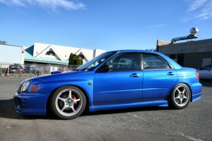 2003 Subaru Impreza WRX with 17x7.5 Enkei RP02 wheels