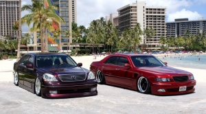 2000 Infiniti Q45 with 19x9.5 Work Equip wheels