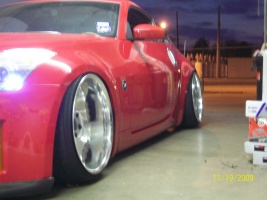2008 Nissan 350Z with 19x10 Work Euroline DH wheels