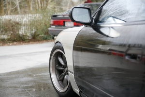 1992 Nissan S13 with 16x8 Rota RB-R wheels