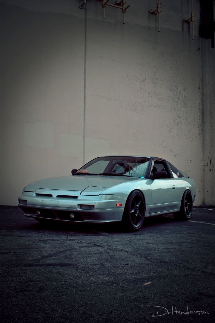 1990 Nissan S13 with 17x8 Work Ryver wheels