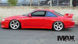 1997 Nissan S14 with 18x9.5 Rays Engineering Nismo LM GT4 wheels