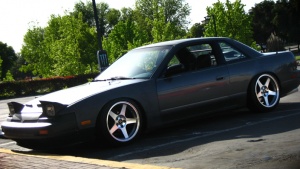 1991 Nissan S13 with 17x9 wheels