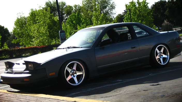 1991 Nissan S13 with 17x9 wheels