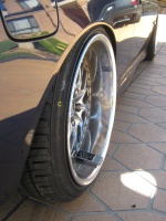 1998 Nissan S14 with 18x9 Work Rezax wheels