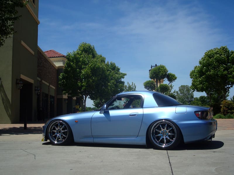 2005 Honda S2000 with 18x9 Work XD9 WMB wheels