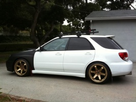 2005 Subaru Impreza WRX with 18x10 Rota Grid wheels