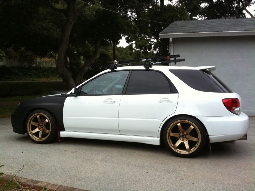 2005 Subaru Impreza WRX with 18x10 Rota Grid wheels