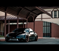2006 Nissan 350Z with 18x10 Work Equips wheels