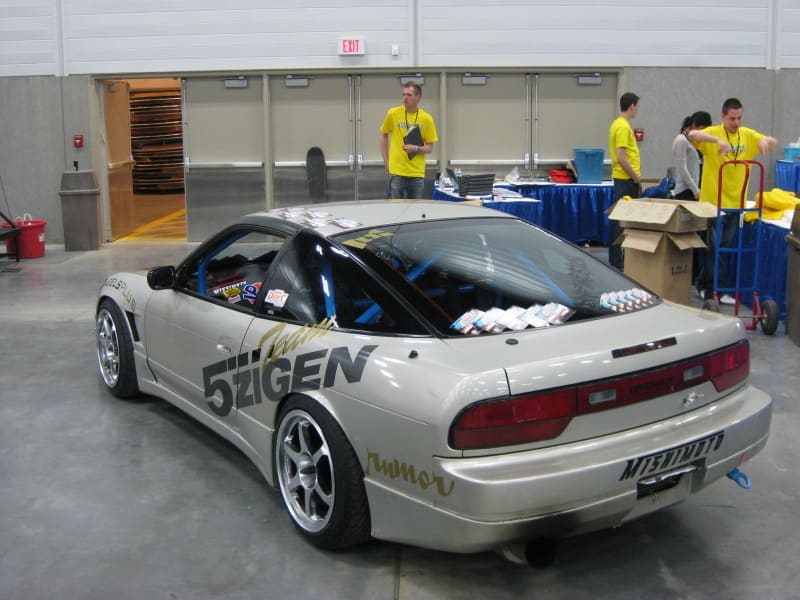 1991 Nissan S13 with 17x9.5 5zigen GN+ wheels